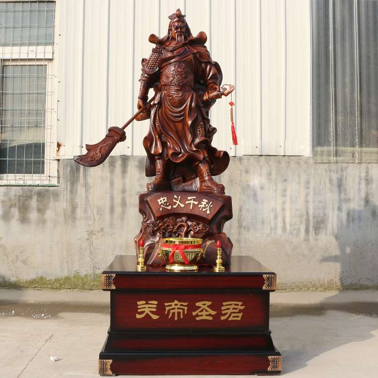 鄭州開(kāi)業(yè)喬遷擺件樹(shù)脂關(guān)公落地?cái)[件工藝品