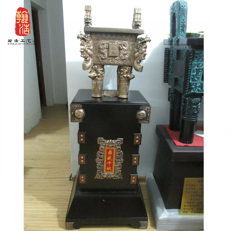 鄭州開(kāi)業(yè)喬遷工藝品擺件龍鼎樹(shù)脂落地款大號(hào)
